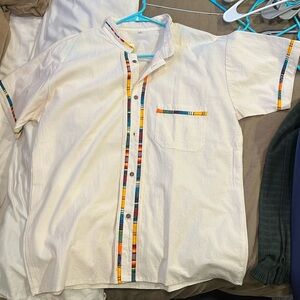 Authentic Guatemala Short Sleeve Button Down L